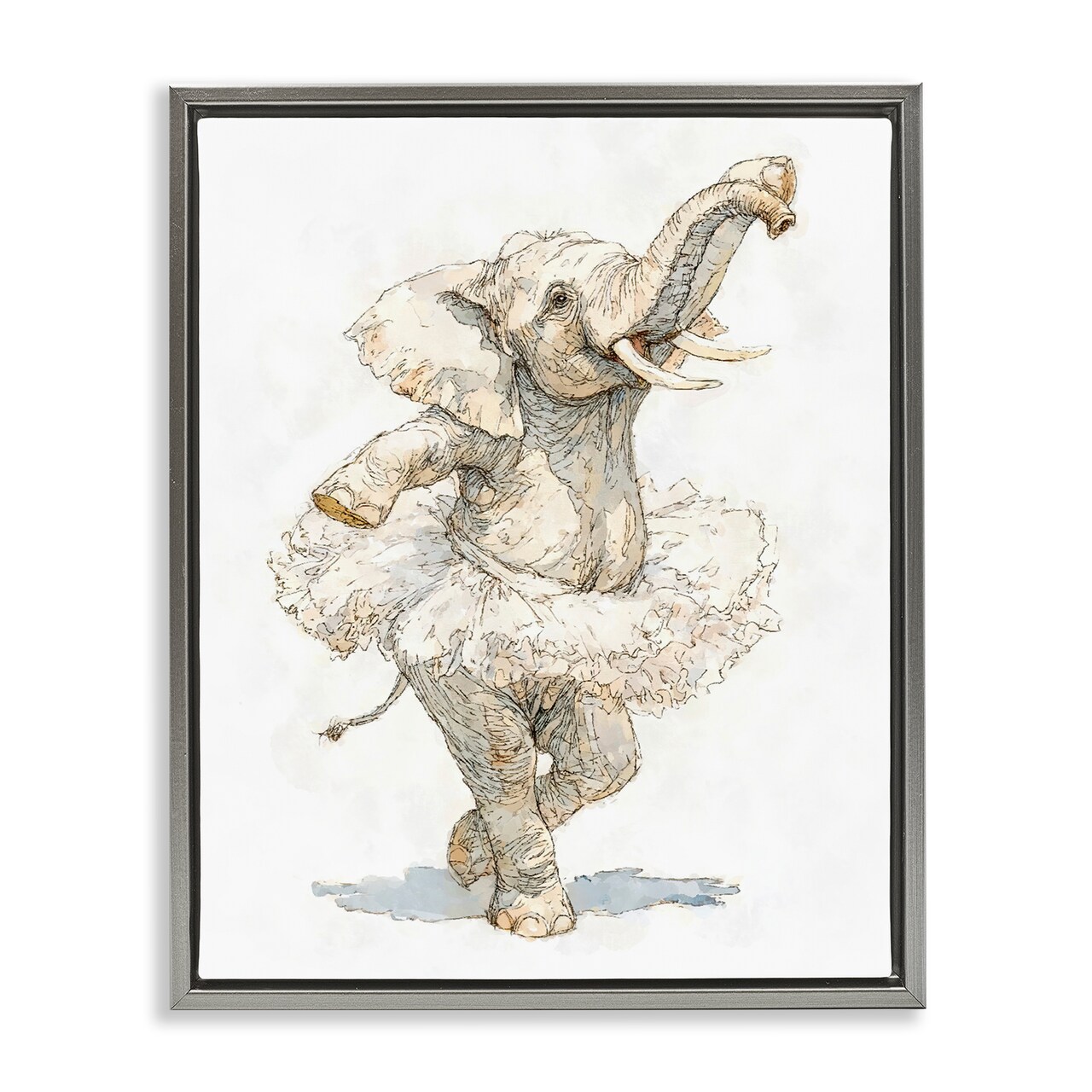 Stupell Industries Ballet Elephant Tutu Floating Frame, design by Ziwei Li